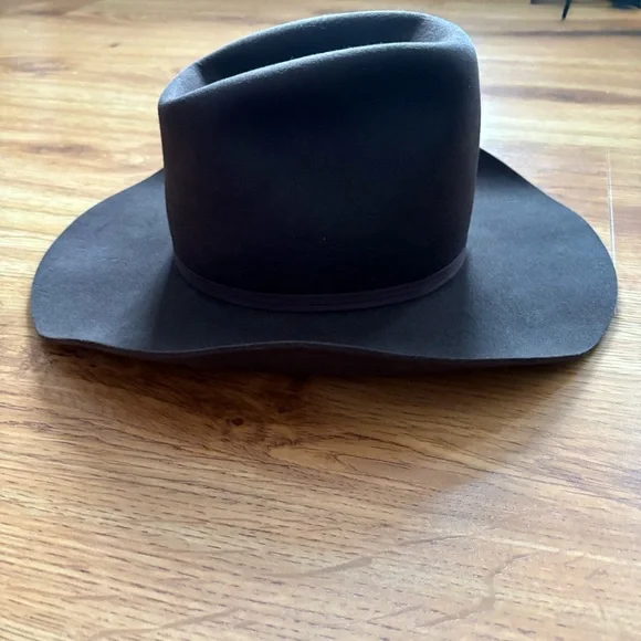 Vintage Beaver Hats Brand 10X Quality Custom Made Brown Cowboy Hat 7 3/8